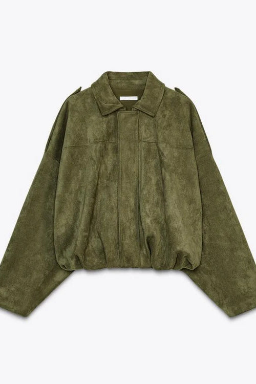 LUMIÈRE | FAUX SUÈDE BOMBERJACKE