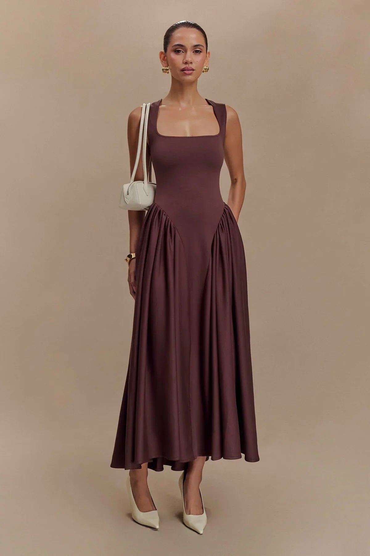 flowing midi dress Ivana