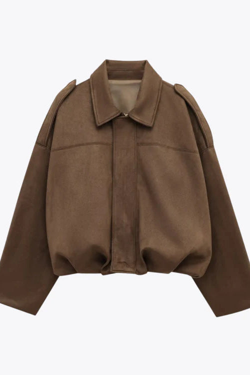 LUMIÈRE | FAUX SUÈDE BOMBERJACKE