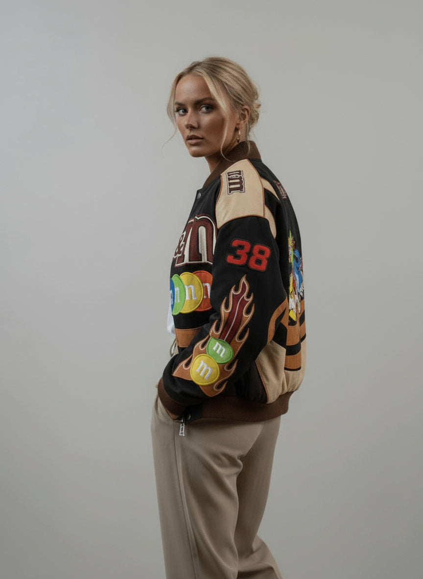 Tessa | Oversize Collegejacke Mit Grafikprint