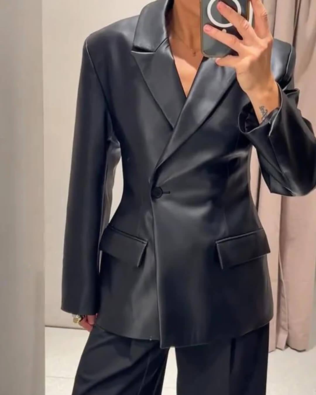 Damen Blazer mit Gürtel und Reißverschluss