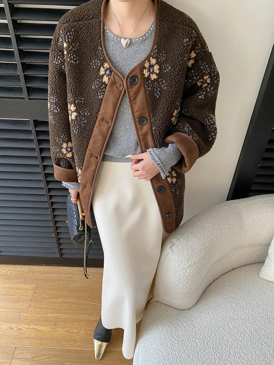Damen Strickjacke mit Knopfleiste