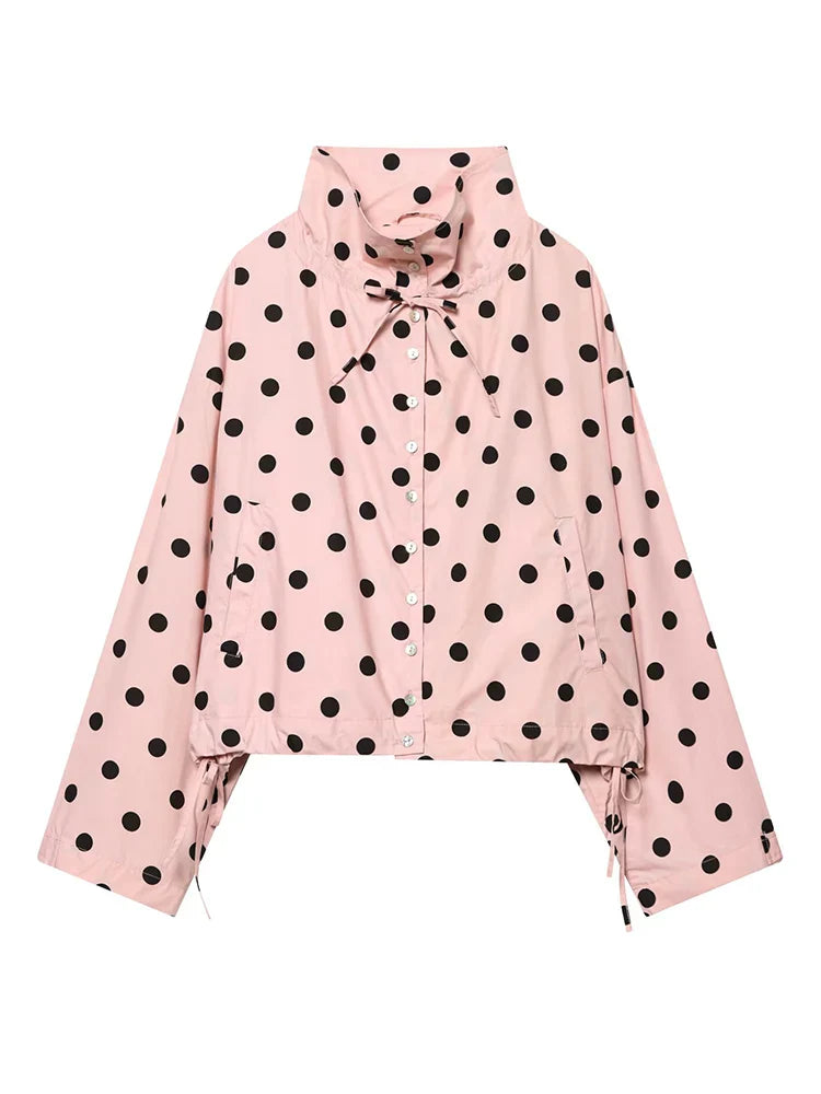 Elinora Damen Jacke mit Polka-Dot Muster