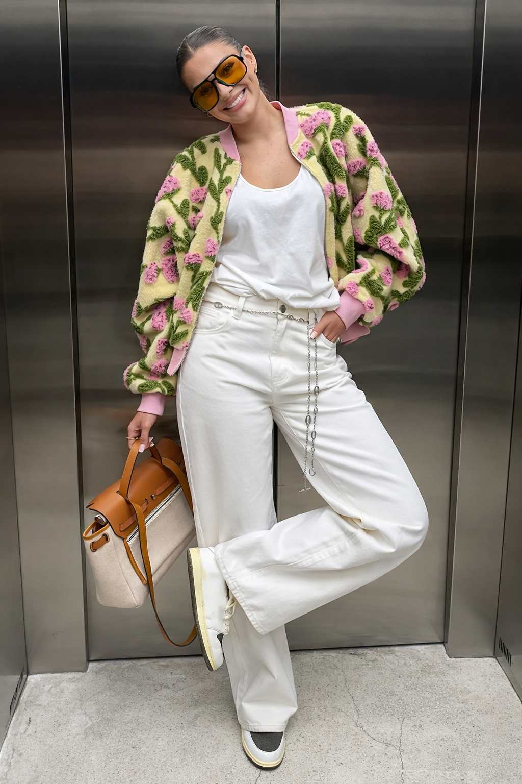 Elorina Damen Kurzjacke mit Rundhalsausschnitt und strukturierter Oberfläche