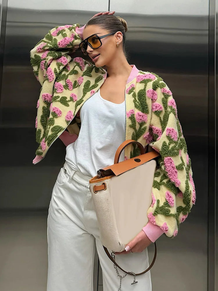 Elorina Damen Kurzjacke mit Rundhalsausschnitt und strukturierter Oberfläche