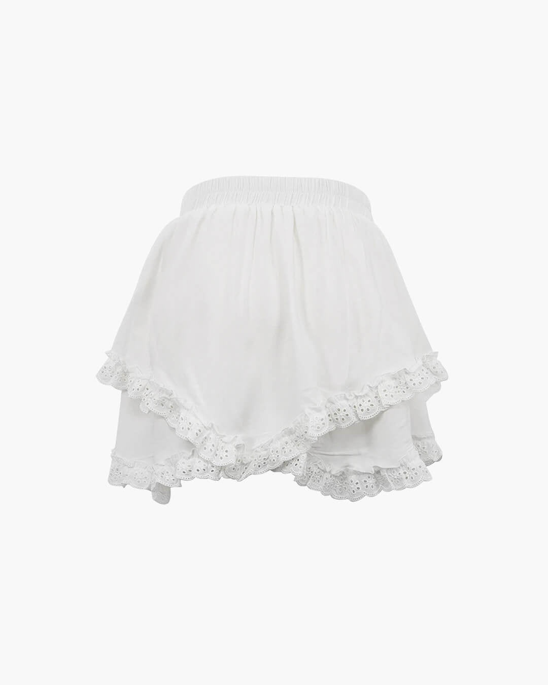 Women's mini skirt with ruffle layers