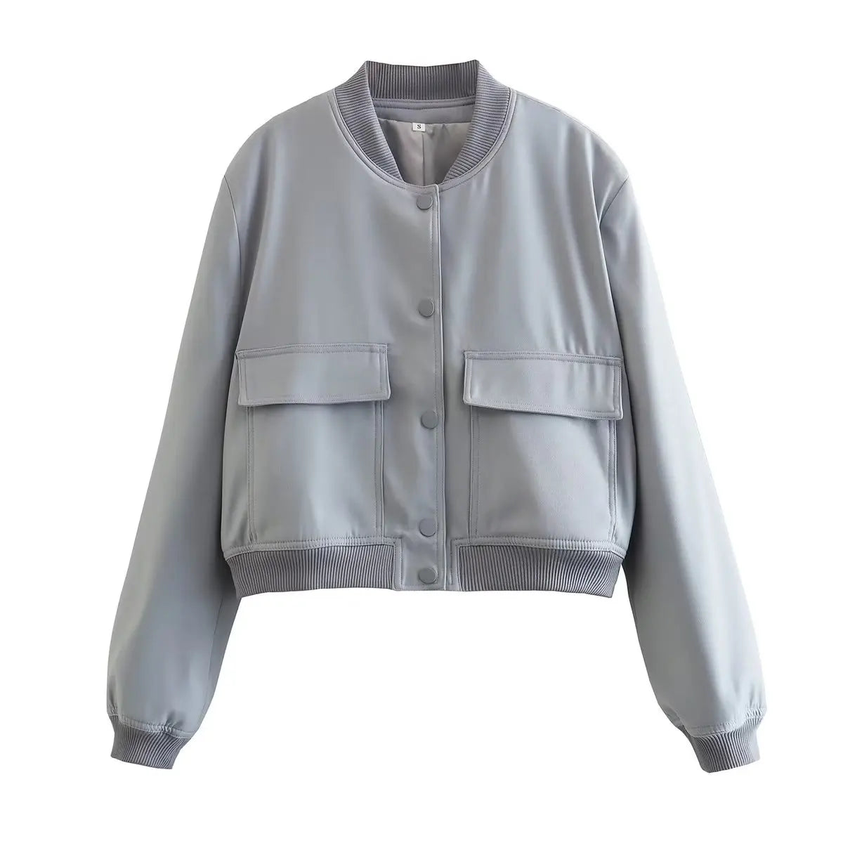 Isabell Damen Bomberjacke mit Druckknöpfen