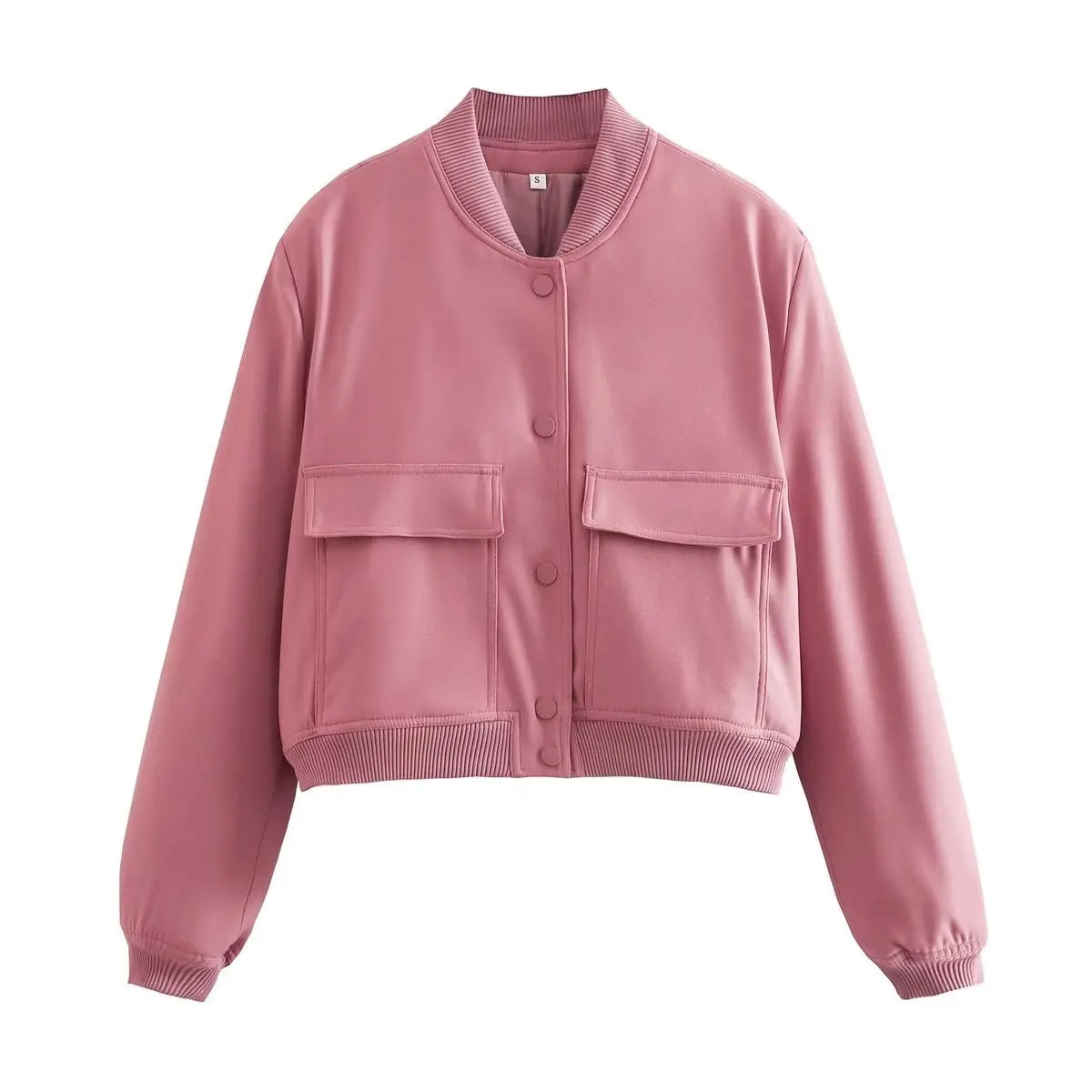 Isabell Damen Bomberjacke mit Druckknöpfen
