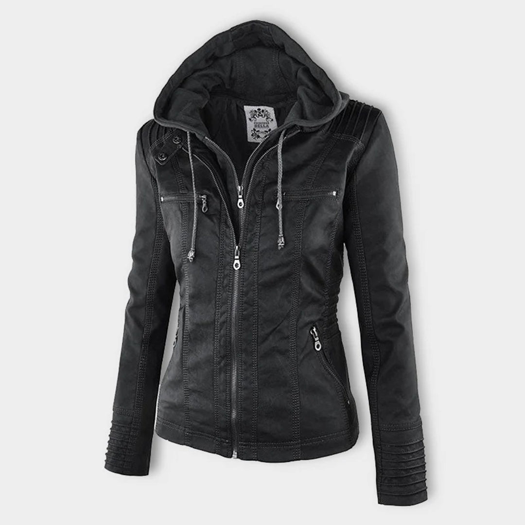 Maribel | Damen Jacke mit Kapuze und Frontreißverschluss