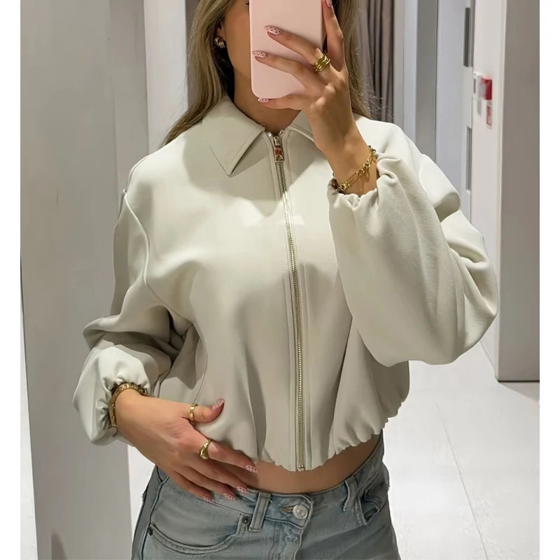 Marlene Damen Kurzjacke mit Ballonärmeln