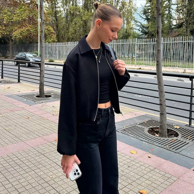 Marlene Damen Kurzjacke mit Ballonärmeln