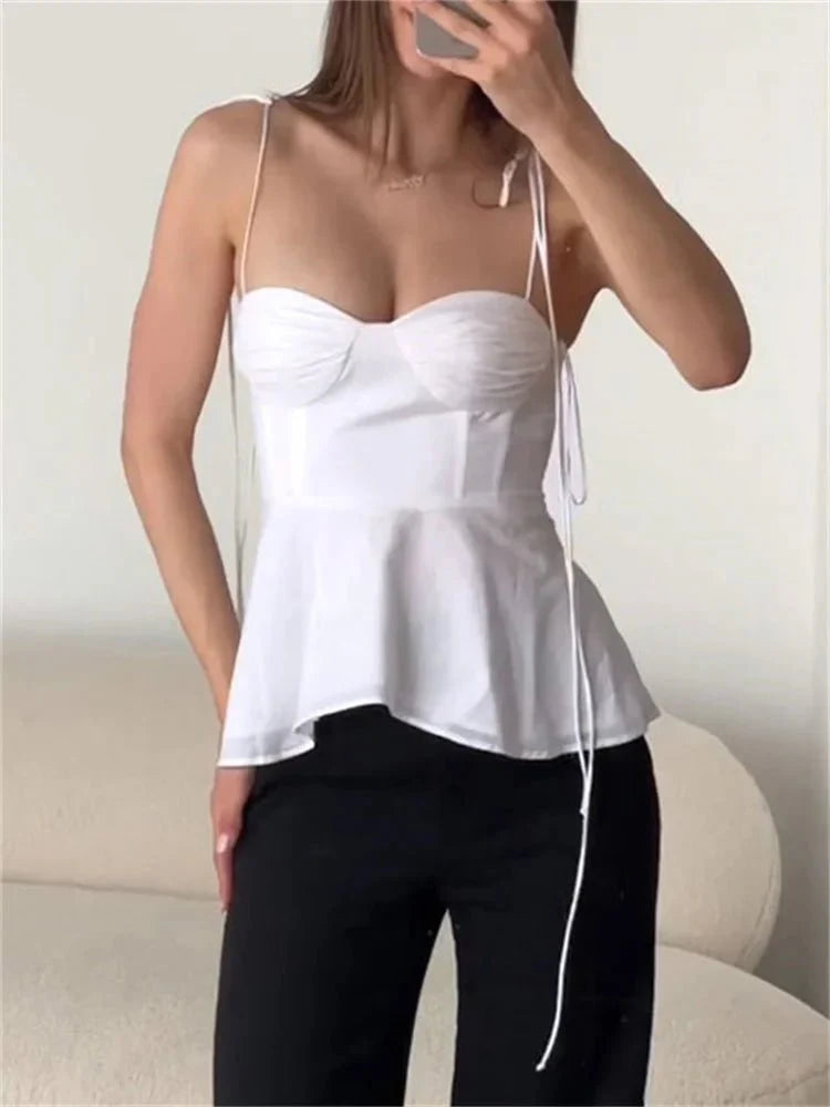 Meliora | Damen Peplum Corsagen Cami Top