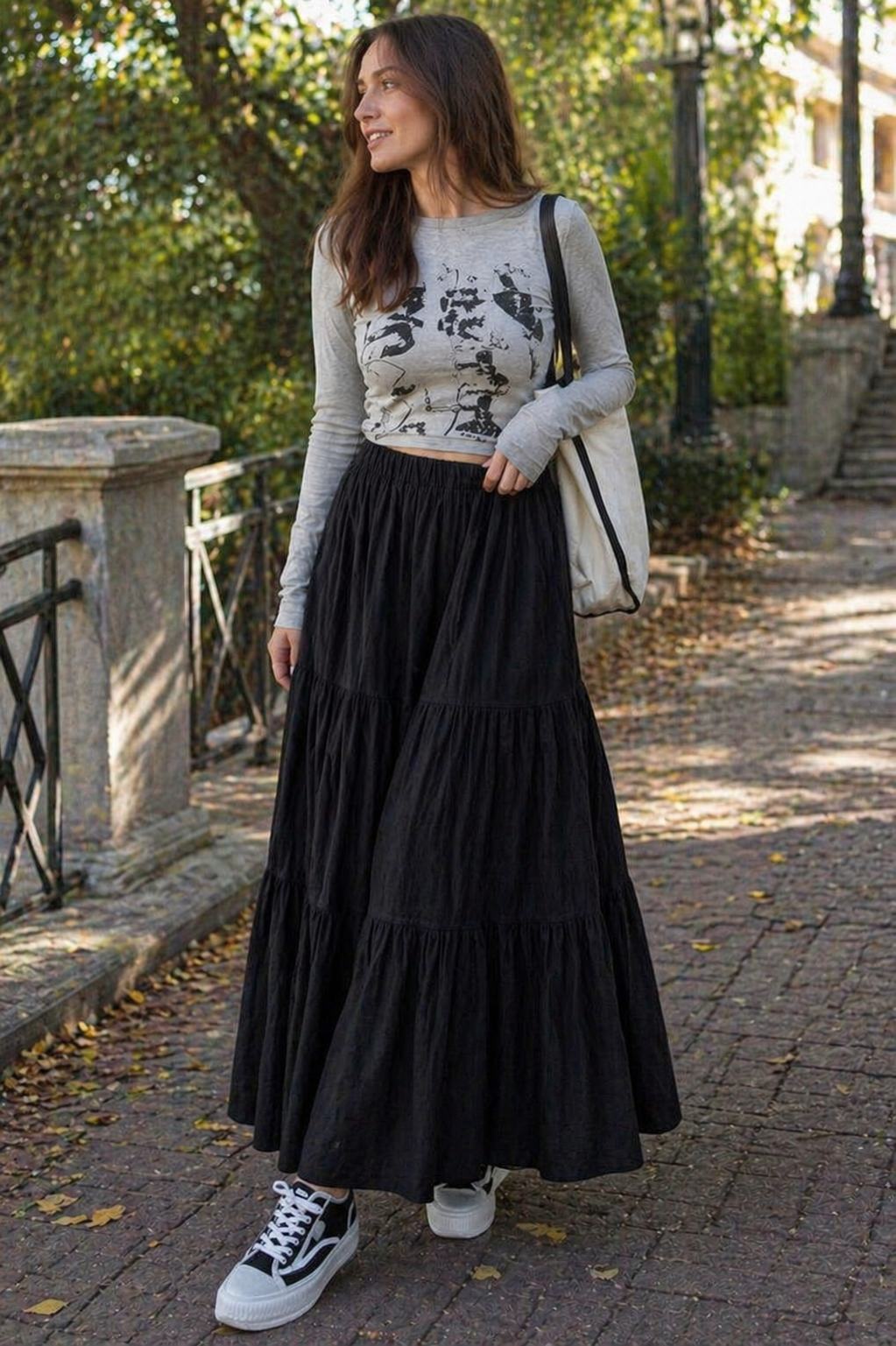 Women's Tiered Maxi Skirt