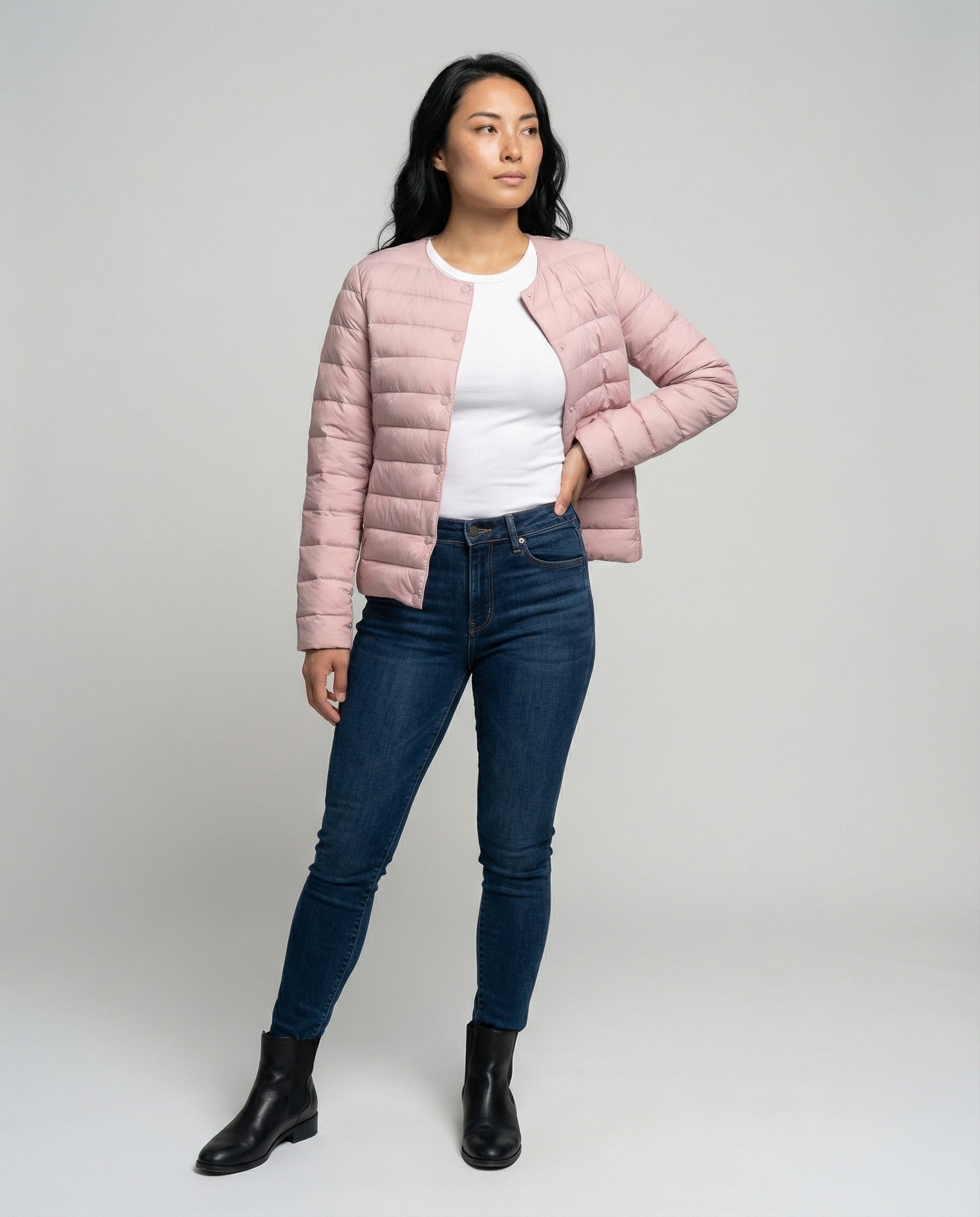 Nerina | Women's Quilted Jacket with Snap Fasteners
