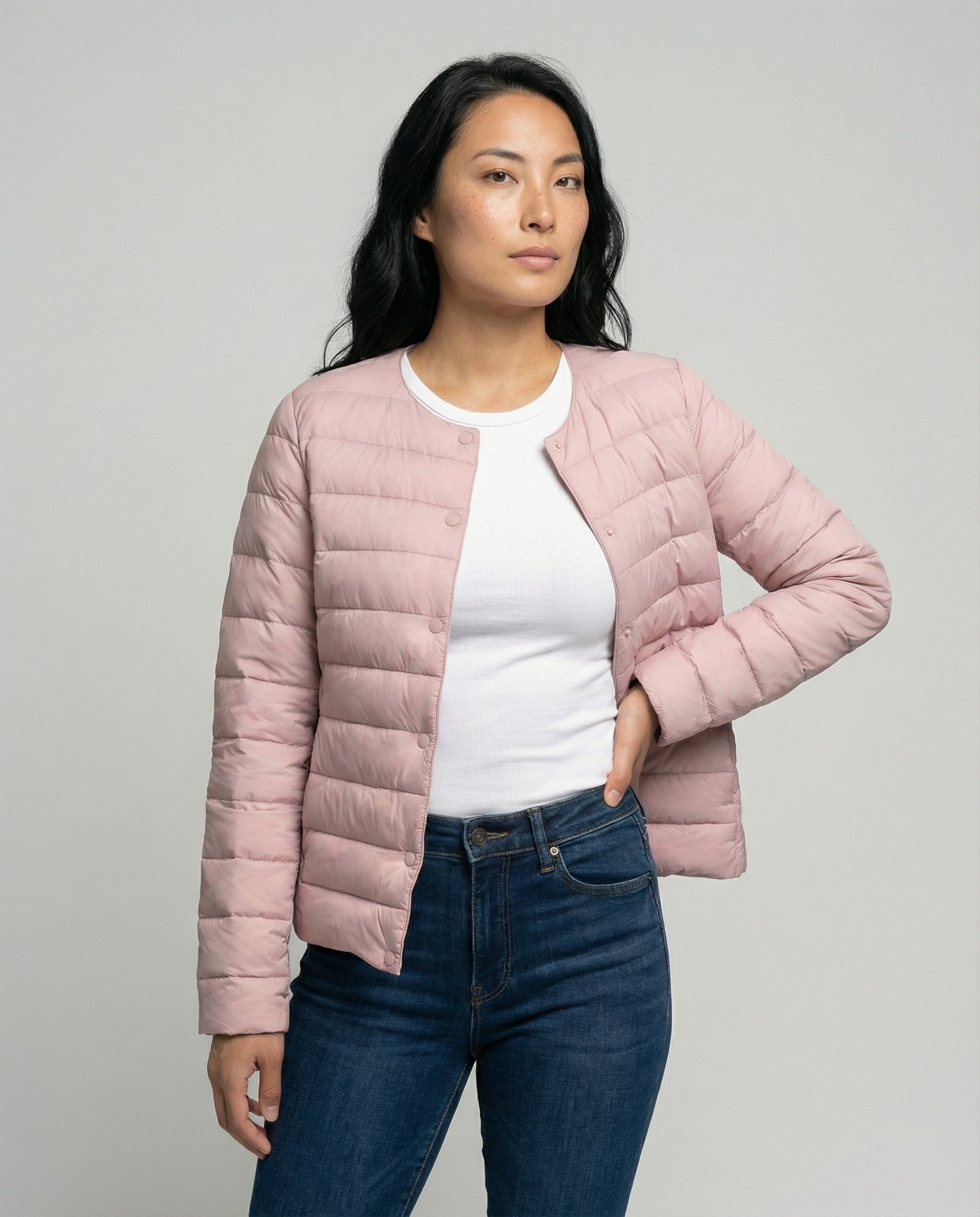 Nerina | Women's Quilted Jacket with Snap Fasteners