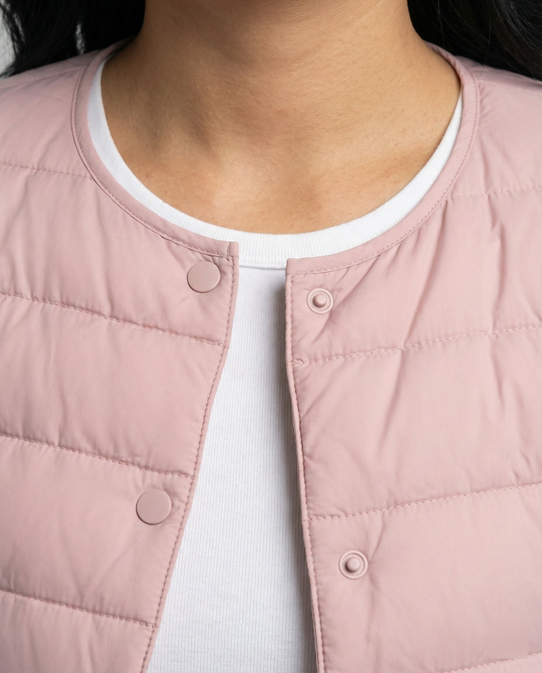 Nerina | Damen Steppjacke mit Druckknopfverschluss