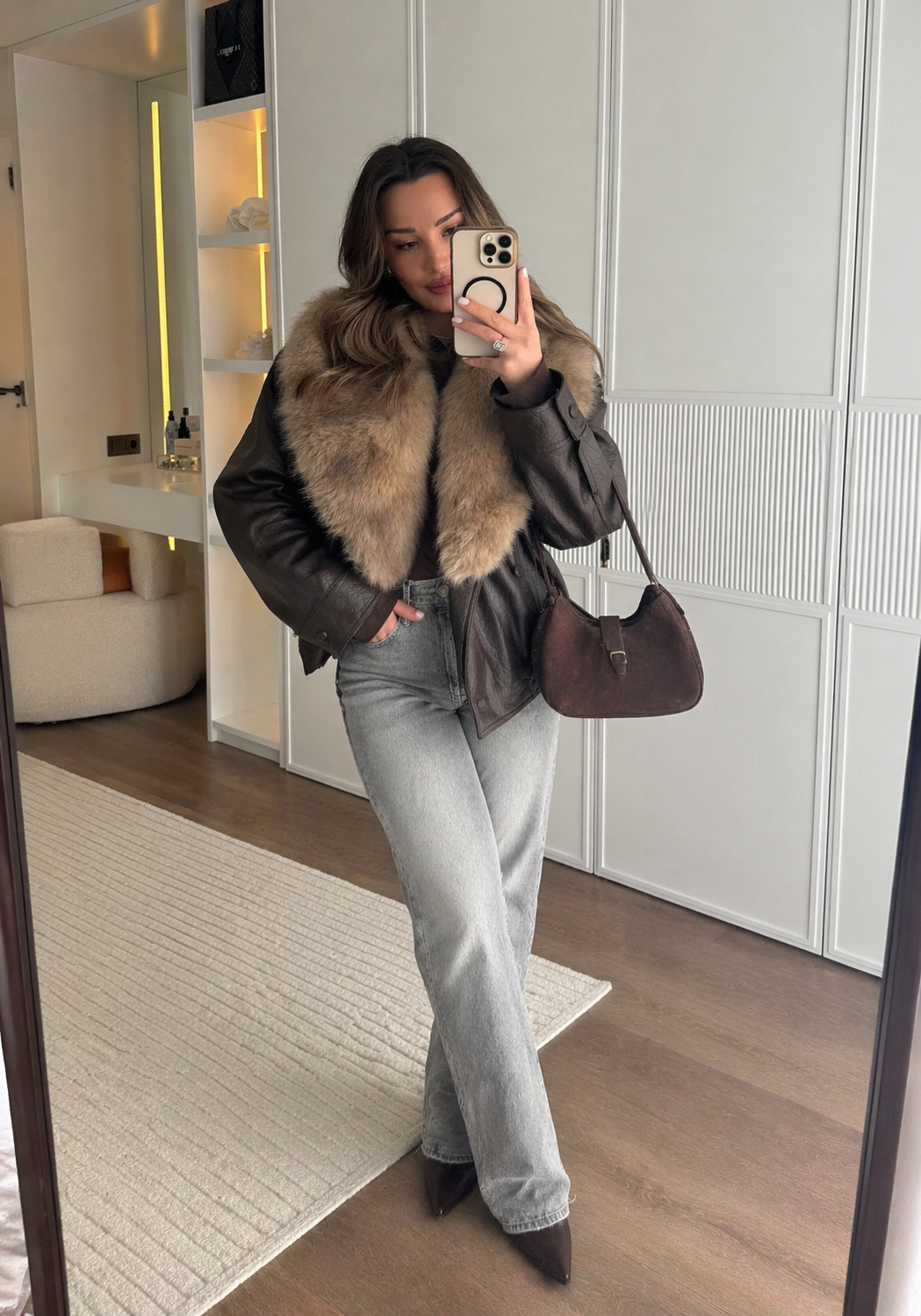 Nymera Women's Jacket with Large Lapel Collar