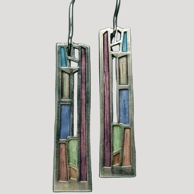Nyxen | Women's Vintage-Inspired Geometric Drop Earrings