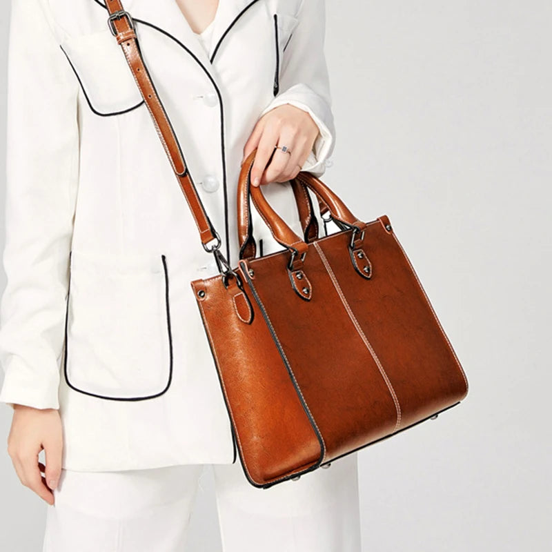 Porella | Damen Schultertasche mit Doppelgriff