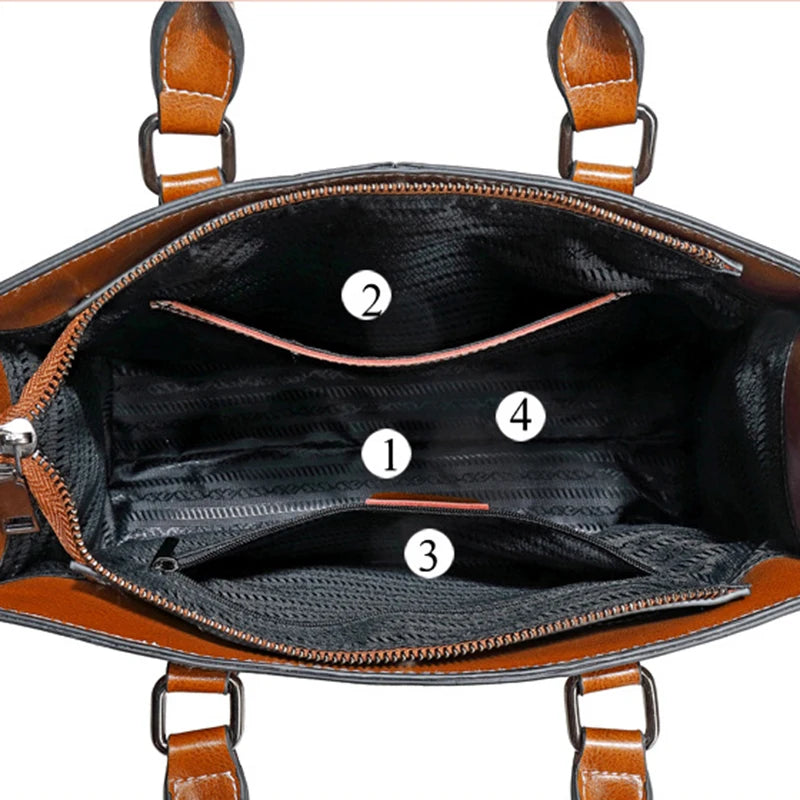 Porella | Damen Schultertasche mit Doppelgriff