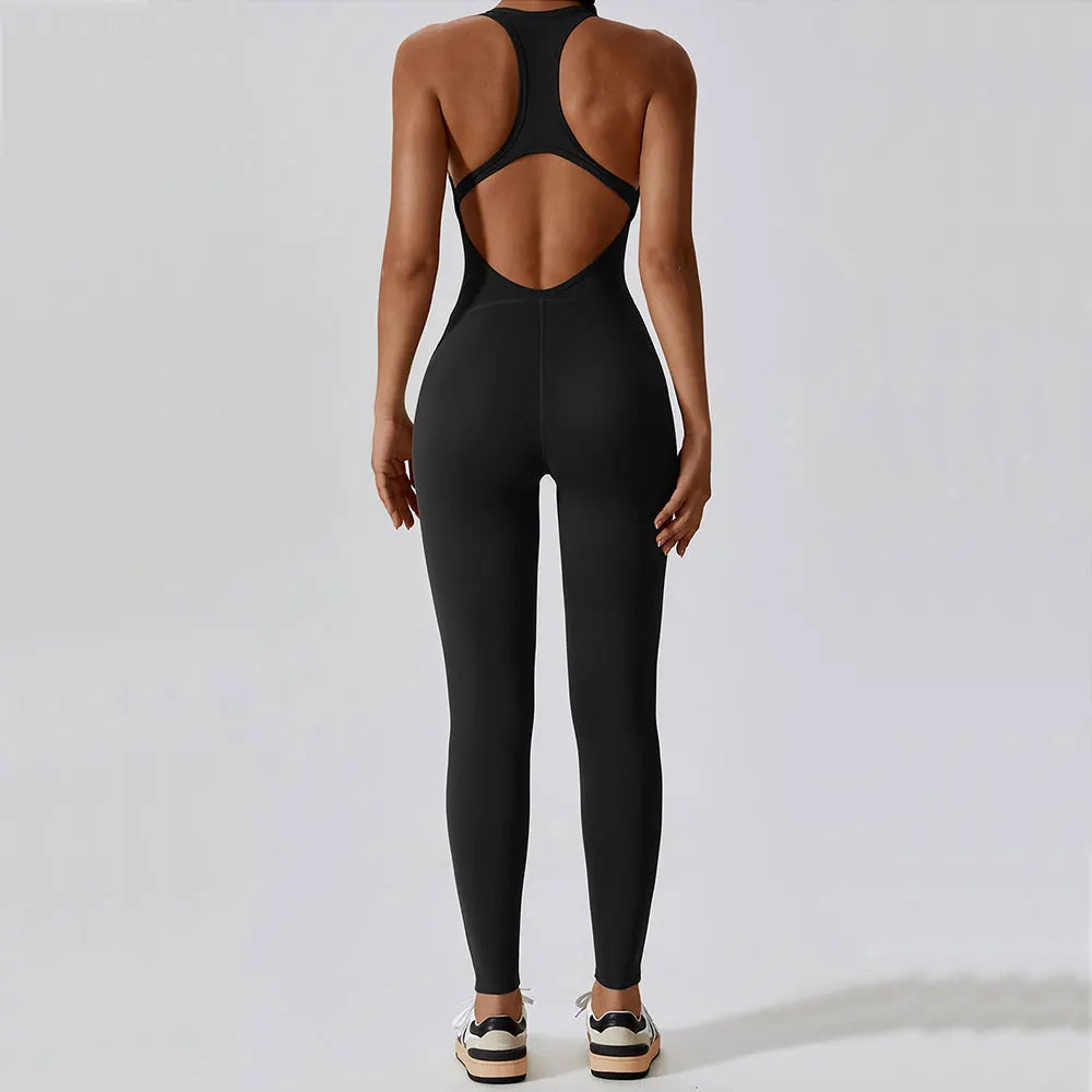 Miranda | Yoga Jumpsuit Mit Offenem Rücken