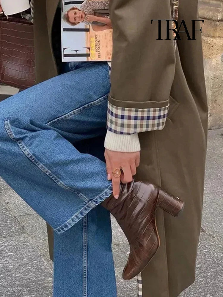 Noelle | Klassischer Trenchcoat mit Kapuze und Knopfleiste