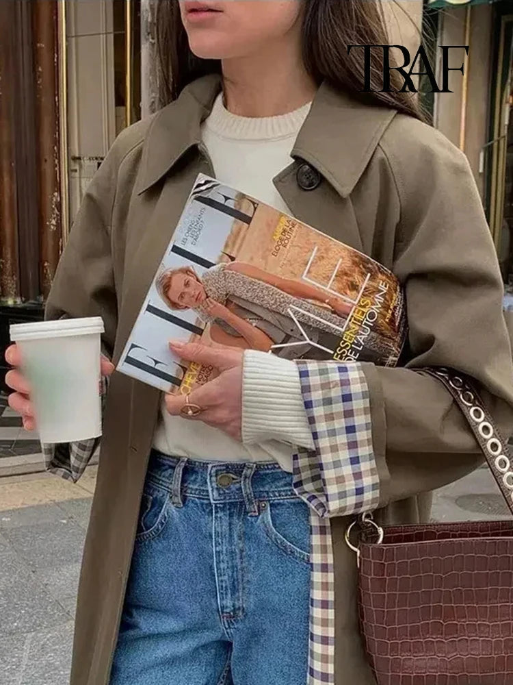 Noelle | Klassischer Trenchcoat mit Kapuze und Knopfleiste