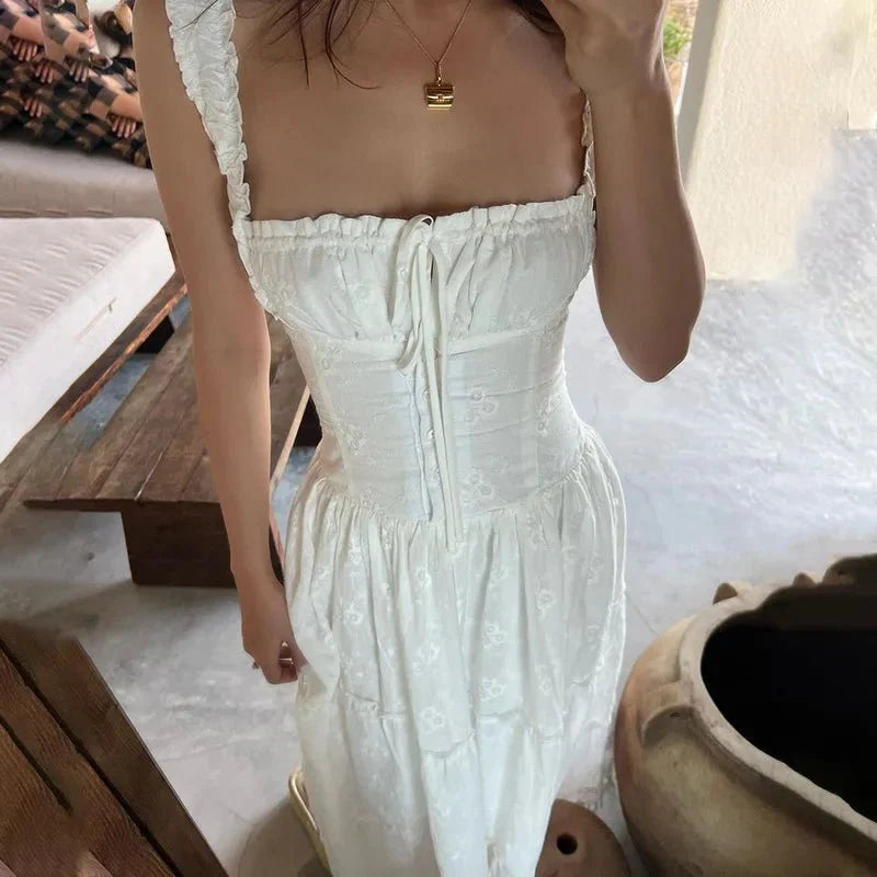 Women's Tiered Maxi Dress with Ruffle Details