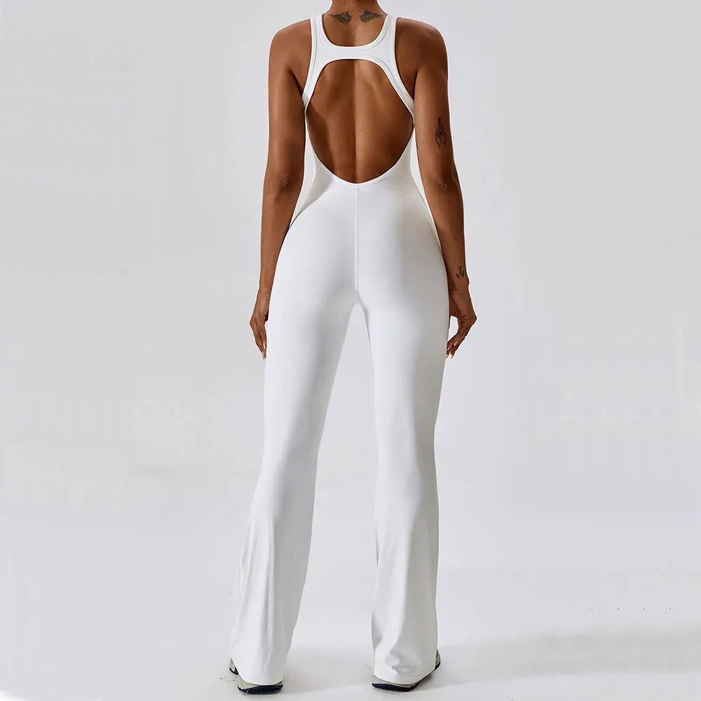 Alira | Yoga Einteiler Mit Figurbetontem Design & Flare-Bein
