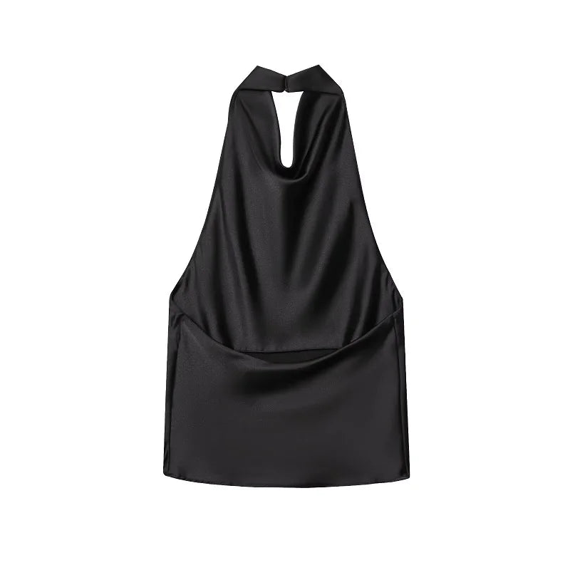 Thalira Damen Top mit Neckholder und Wasserfallausschnitt