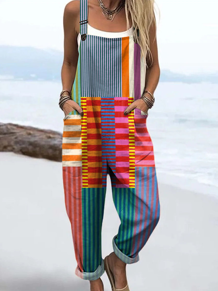 Women's Bib Jumpsuit with Pockets