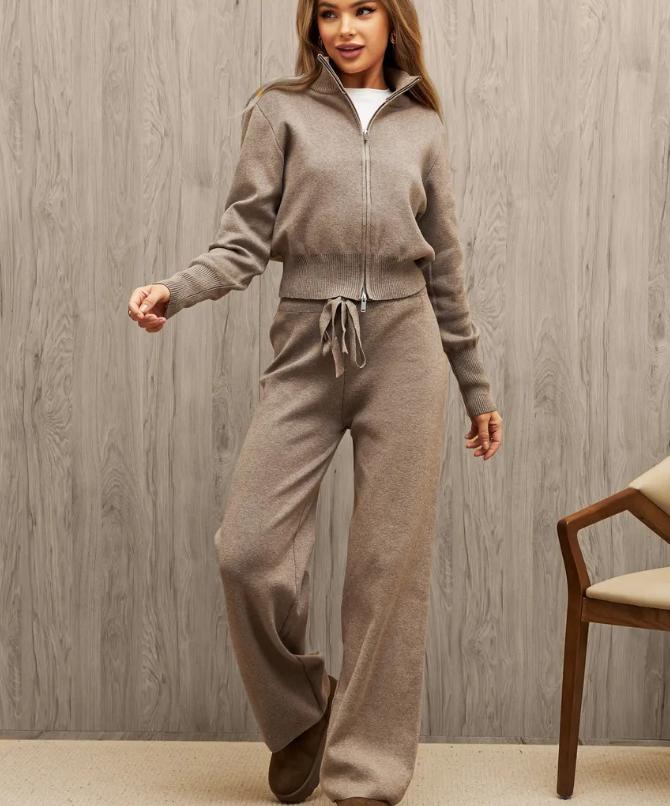 Mayla | Zweiteiliges Strickset Mit Reißverschluss