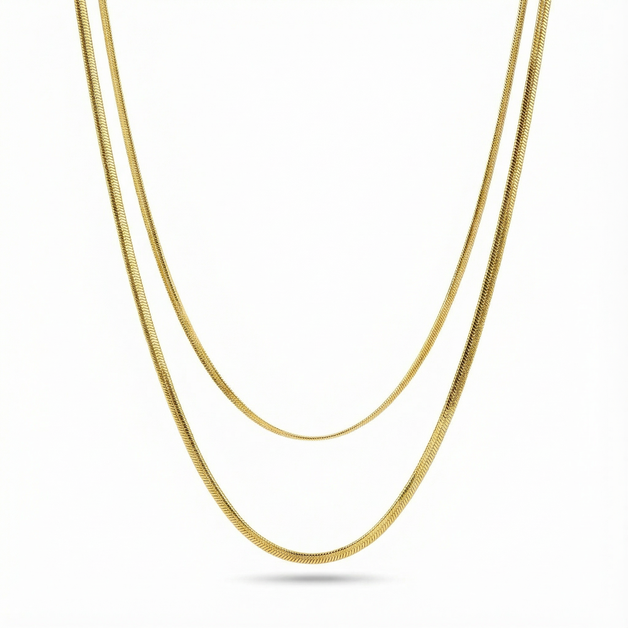 LUNEA | Sculpted Double Layer Necklace