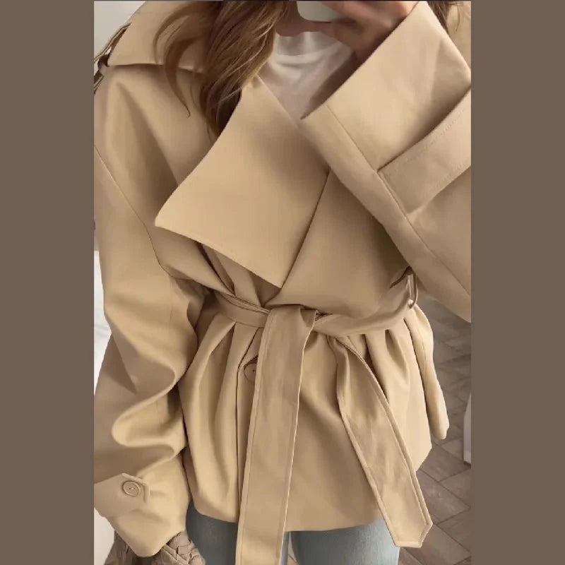 Yalin | Kurzer Trenchcoat Mit Gürtel