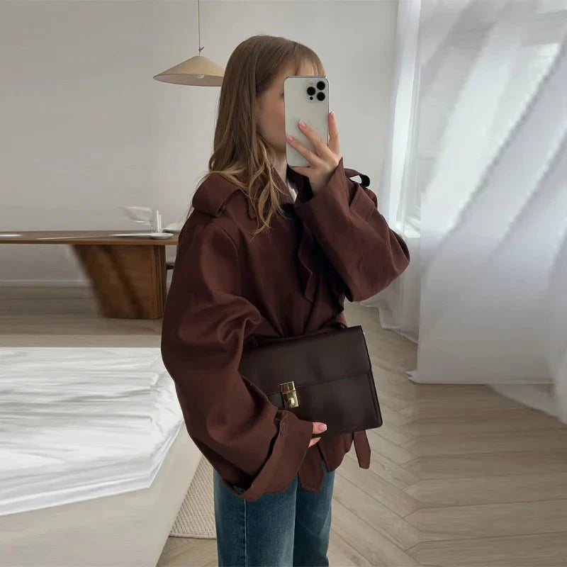 Yalin | Kurzer Trenchcoat Mit Gürtel