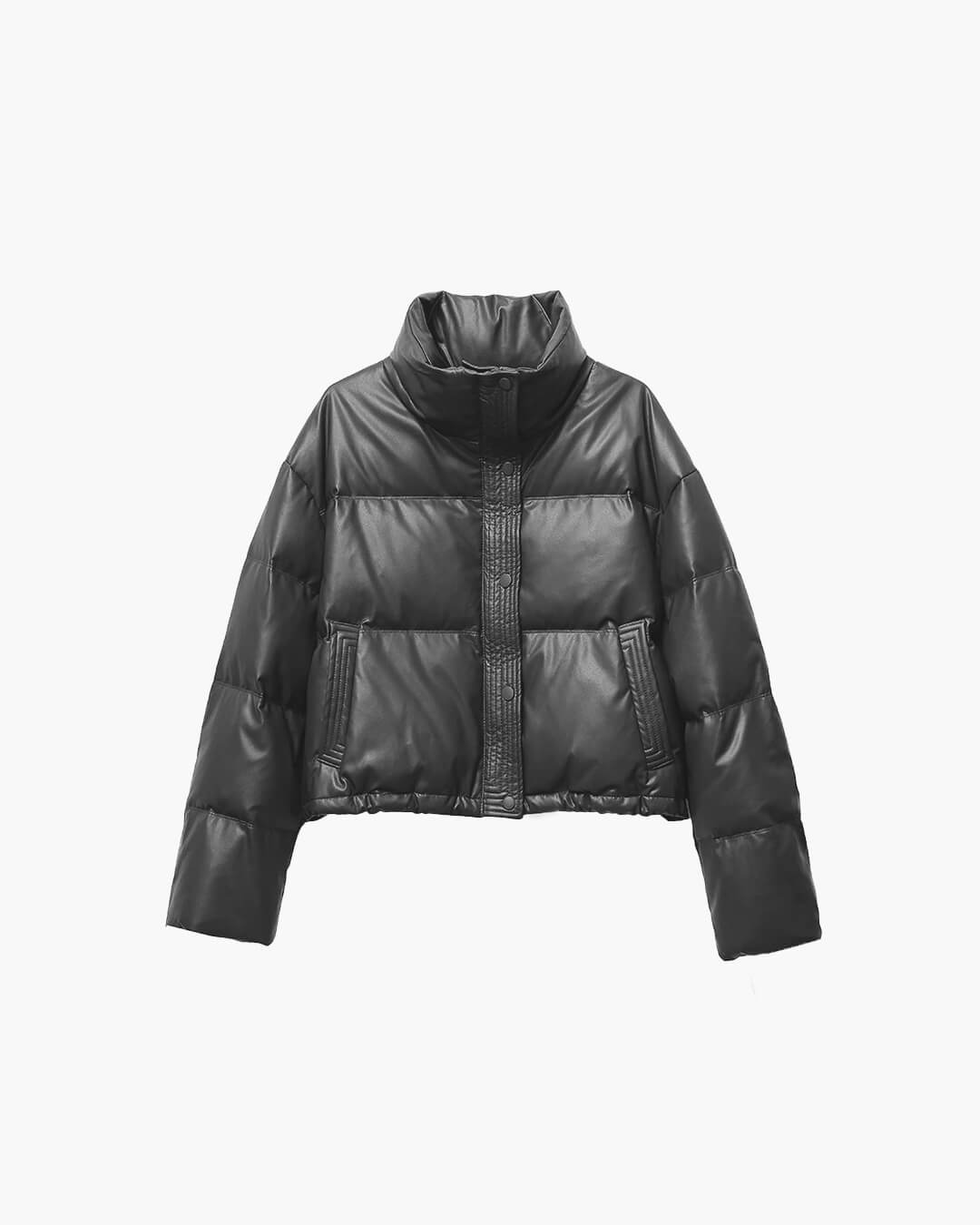 Elva | Damen Steppjacke Kurz Loose Fit Mit Stehkragen