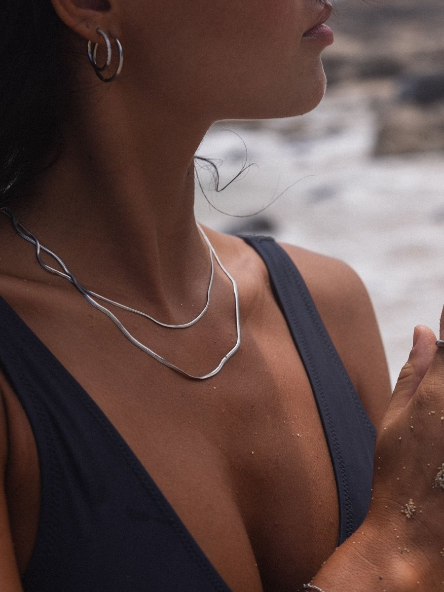 LUNEA | Sculpted Double Layer Necklace