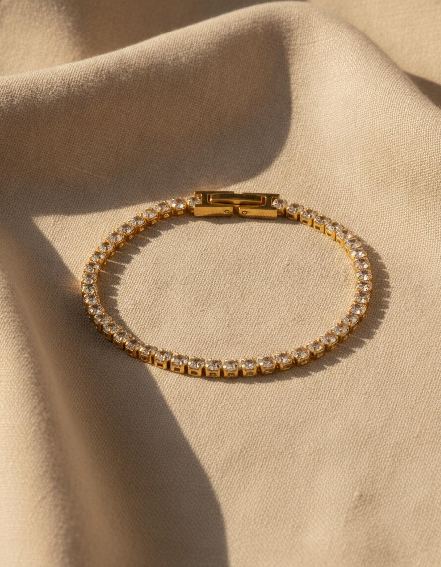 valentine sculpted tennis bracelet - studio