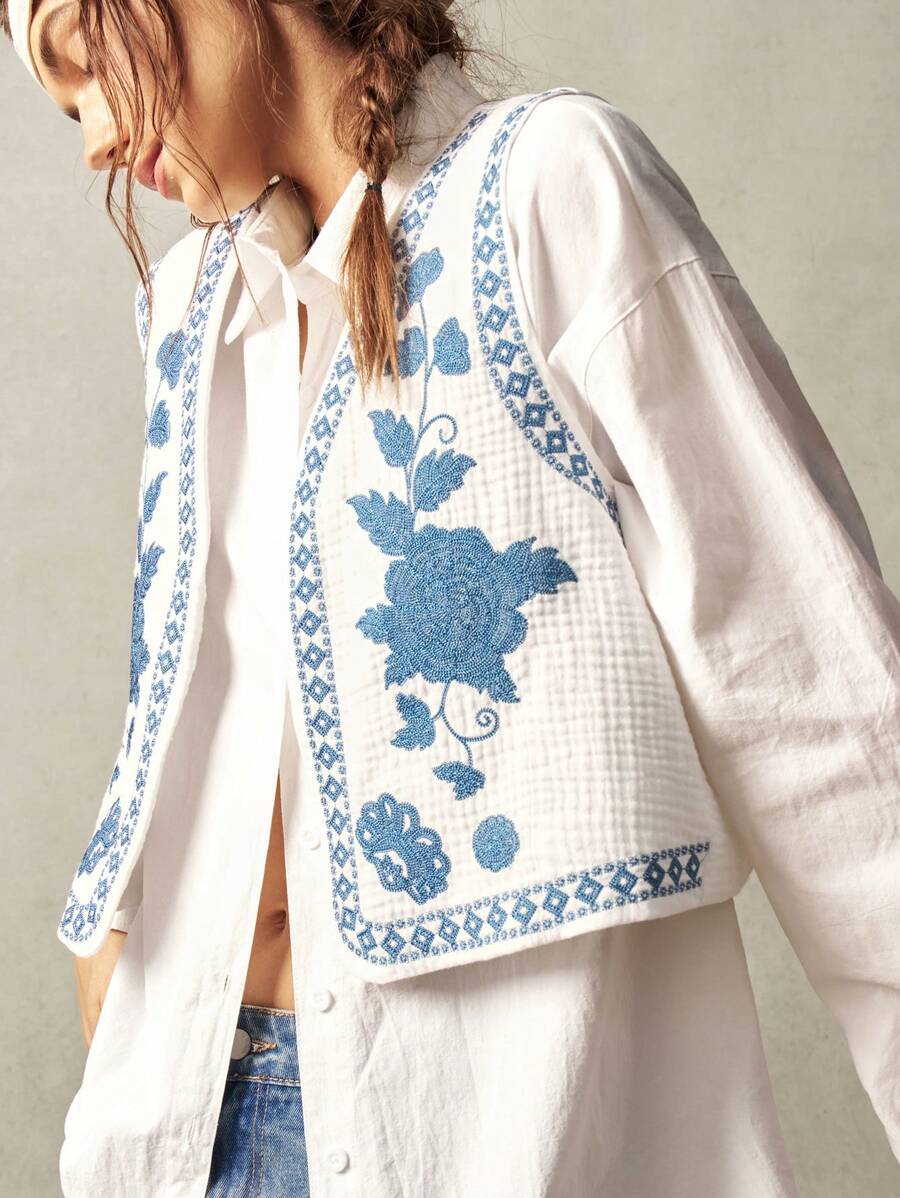 Belen | Embroidered Boho Vest