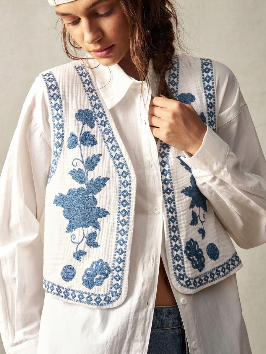 Belen | Embroidered Boho Vest
