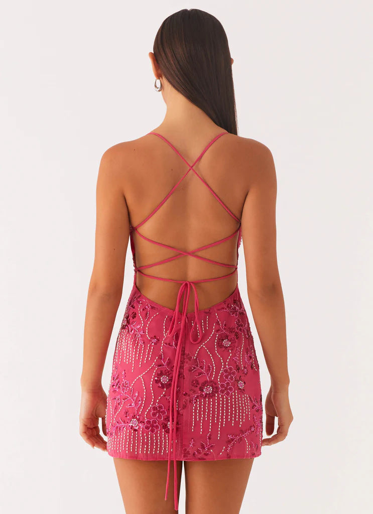 Mandy | Rückenfreies Paillettenkleid