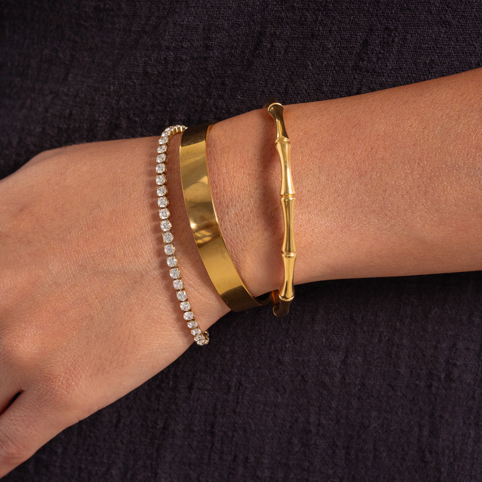 VALENTINE | Sculpted Tennis Bracelet