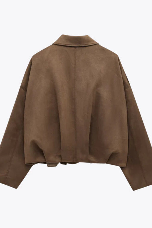 LUMIÈRE | FAUX SUÈDE BOMBERJACKE