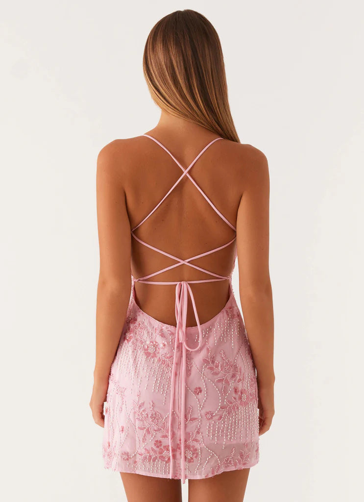 Mandy | Rückenfreies Paillettenkleid