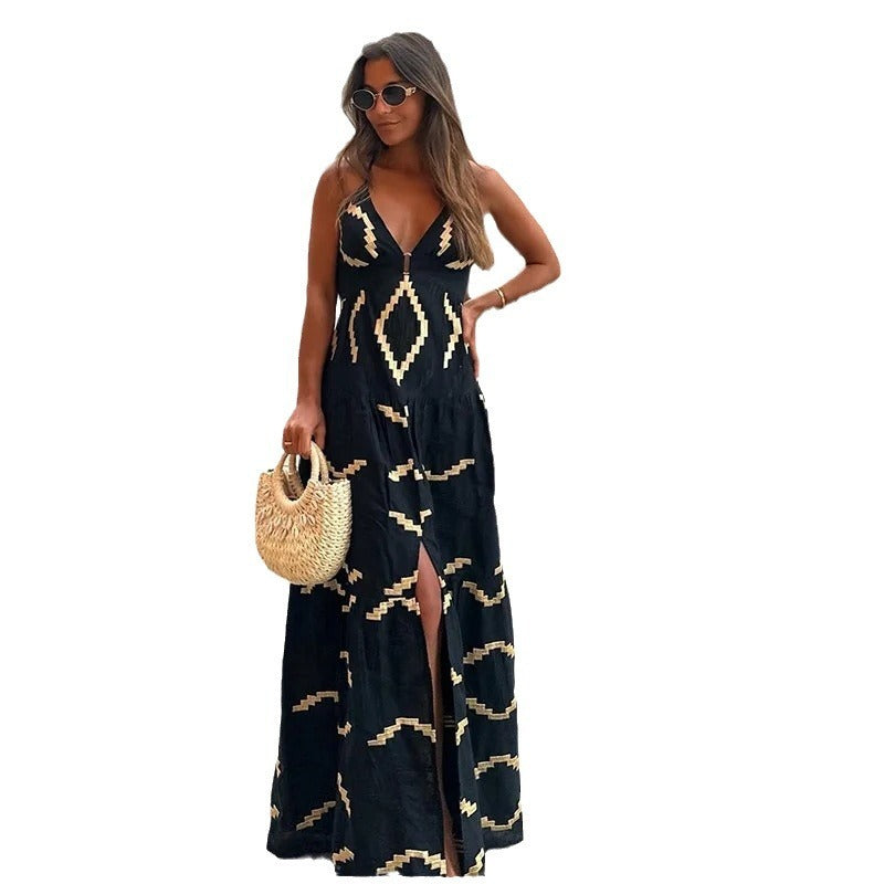 Alodia | Strapless Long Halter Dress