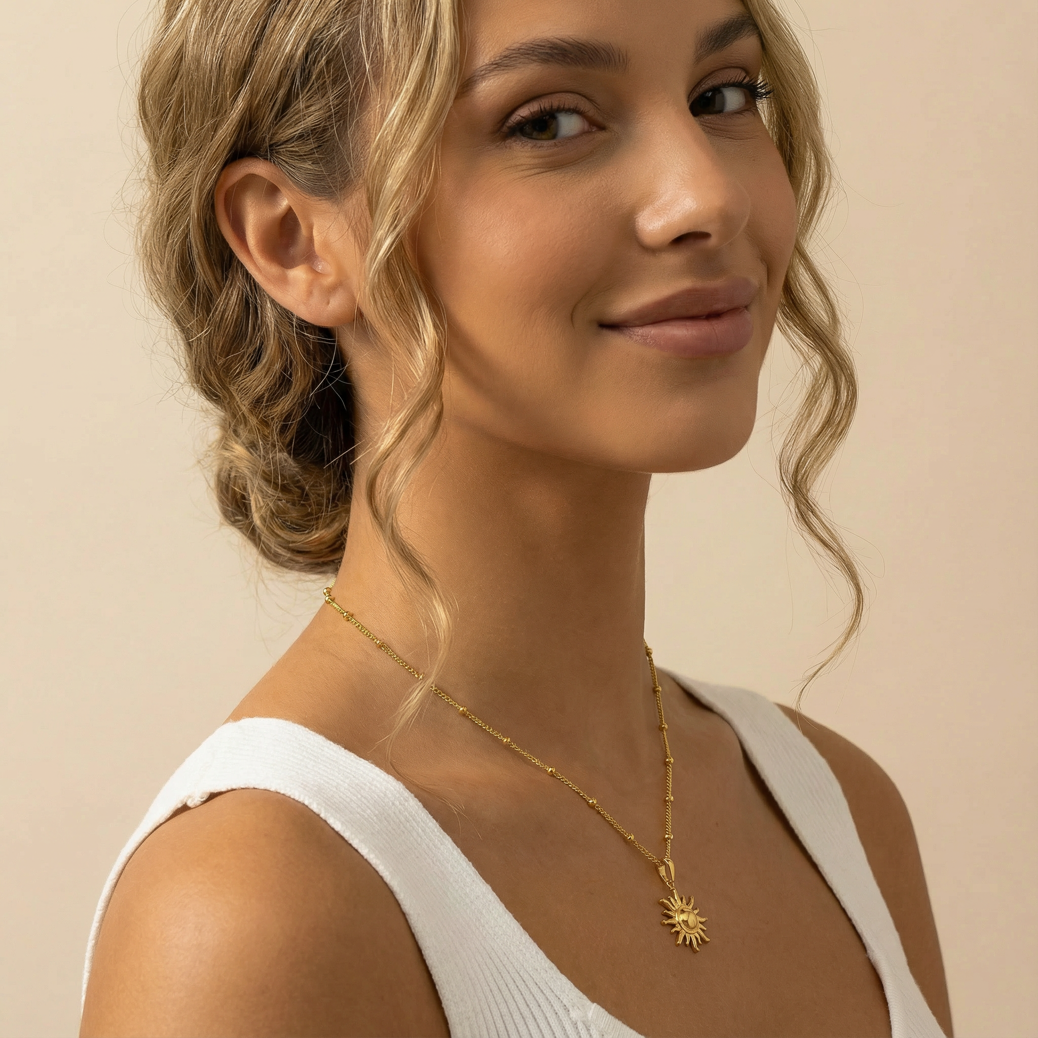 SOLARA | Sculpted Sun Necklace