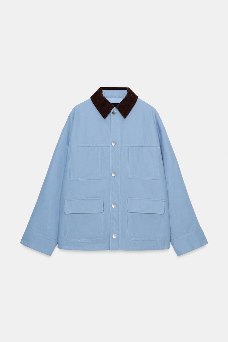 Alveria Women's Transitional Jacket with Button Placket and Turn-Down Collar