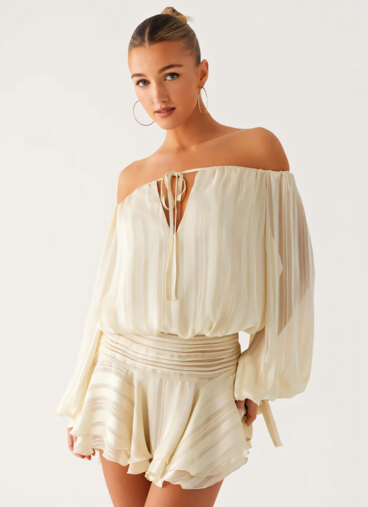 Amalia Damen Playsuit mit Off-Shoulder-Ausschnitt
