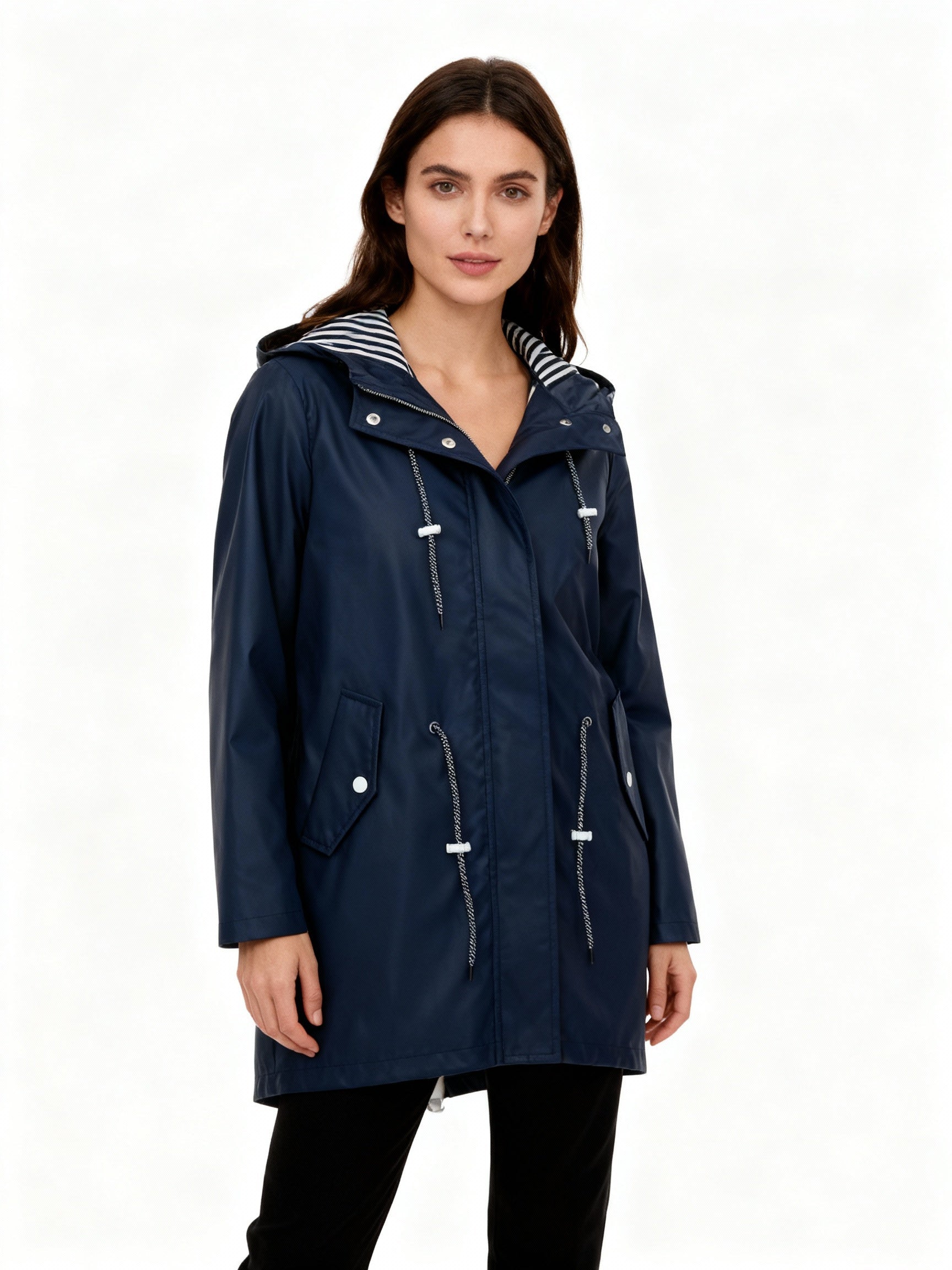 Aura | Damen Übergangsjacke mit Kapuze und Frontreißverschluss