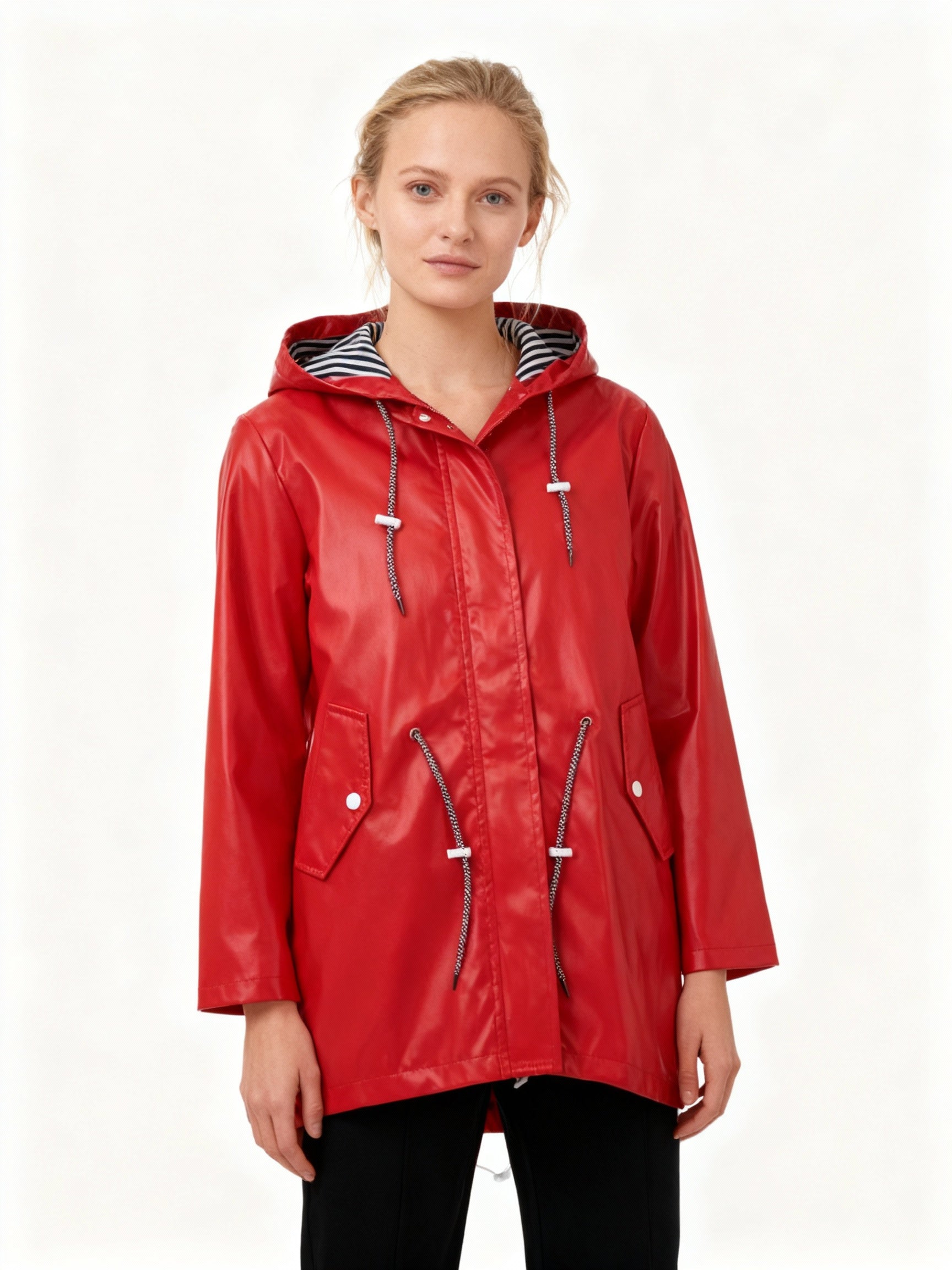 Aura | Damen Übergangsjacke mit Kapuze und Frontreißverschluss